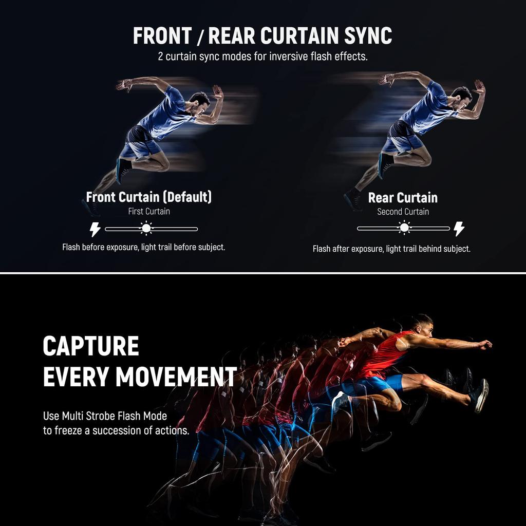 NEEWER New Edition TTL Camera Flash Strobe Speedlight GN58 HSS Optical Slave Rear Curtain Sync Compatible with A9 II A9 A7R V IV III II A7 IV III A7S