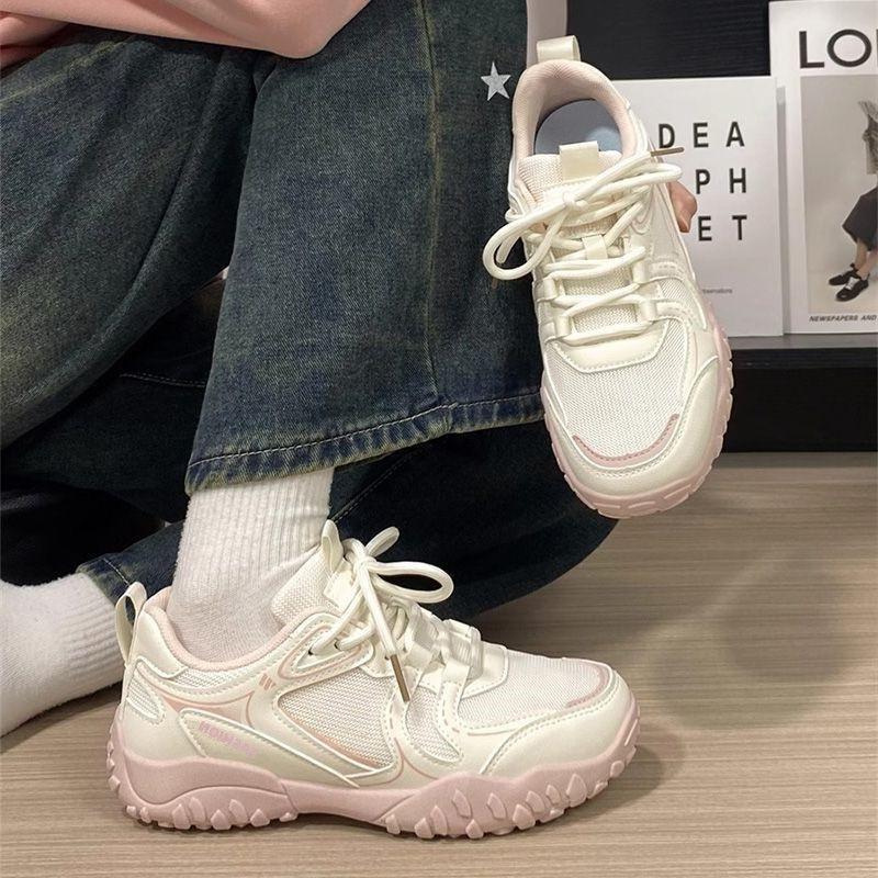 Thin outdoor hiking shoes 22 new mesh breathable dad shoes platform-soled deodorant sneakers hongjie35