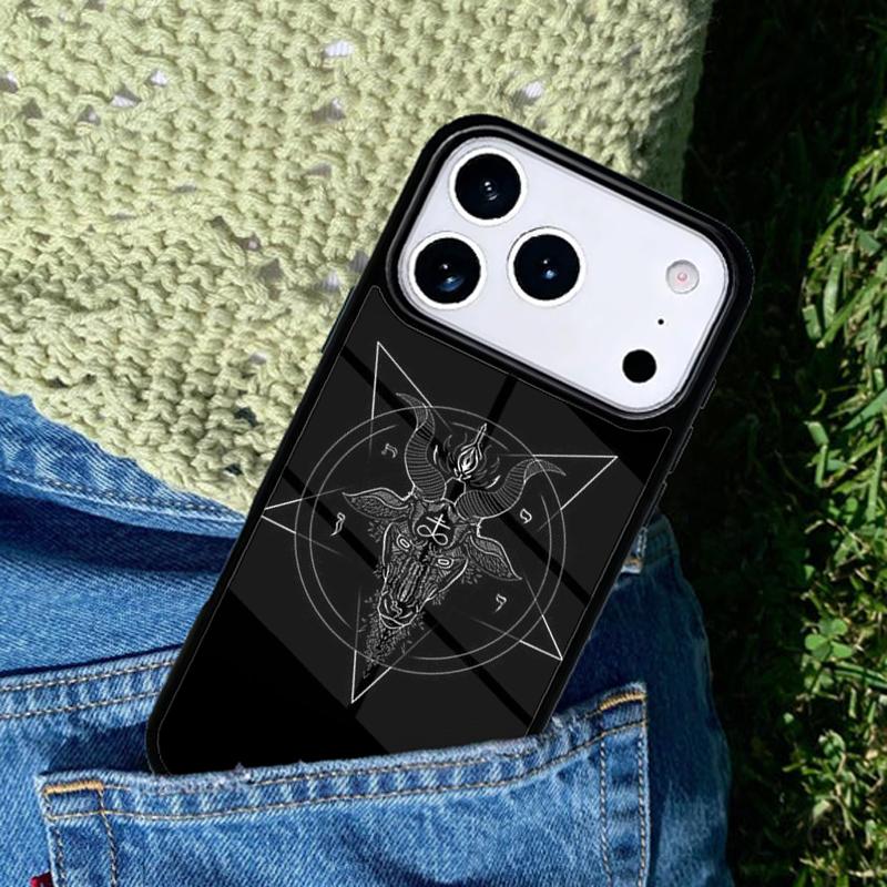 Pentagram 666 Demonic Mobile Phone Case Compatible with IPhone 17 16 15 14 13 12 11Pro Max 17 Air Cover