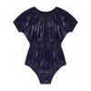 Adaptive Swimwear for Men M-3XL Waterproof Bodysuit Button Crotch Short Sleeve Elastic Waistband Leakproof Jumpsuit for Special Needs