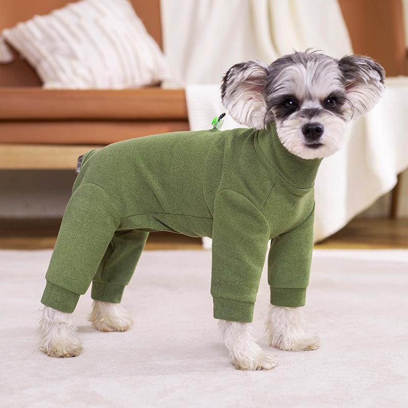 

Puppy Clothes Autumn and Winter Clothes Teddy Bigbear Schnauzer Small Dog Pet Cat Clothing Bust Adjustable Four-legged Clothes XS