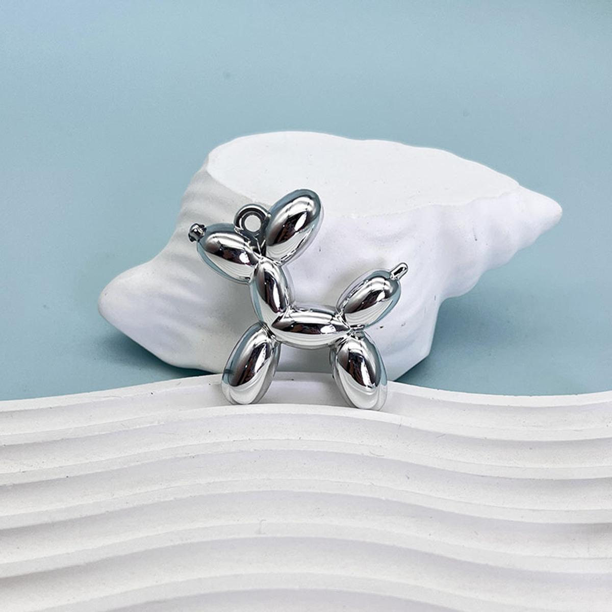 

5 шт. Аксессуары, Гальванизированные шары, Подвески в виде собак, Подвески для DIY, Ожерелья, Брелоки, Сумки, Подвески и Аксессуары 5pc серебряный