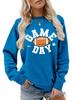 Colorful Football Letter Crewneck Sweatshirt - Game Day Long Sleeve Casual Wear