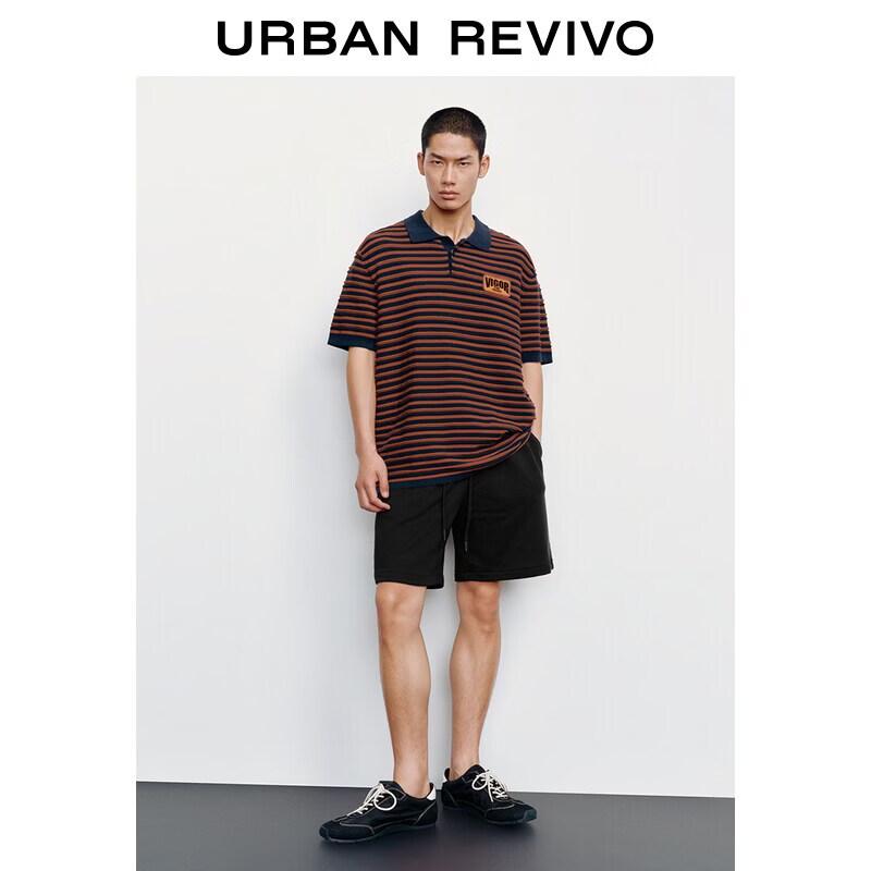 UR2026 Men s Trendy Color-Block Striped Knit Sweater M