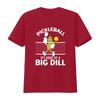 Funny Cartoon Pickle Pickleball Big Dill Print Casual T Shirt vintage Washed Top For Everyday Wear Versatile graphic Slightly