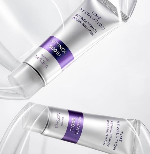 MISSHA Time Revolution Retinol 500 Shot Wrapping Mask 80g – Anti-Aging & Revitalizing Care