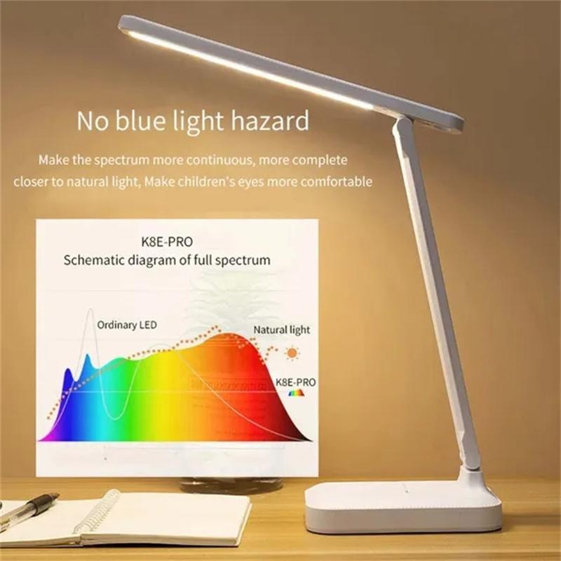 Eye Protection Touch USB Charge 3 Color Dimmable Touch Foldable Desk Lamp Night Light Adjustable Desk Lamp For Reading Study