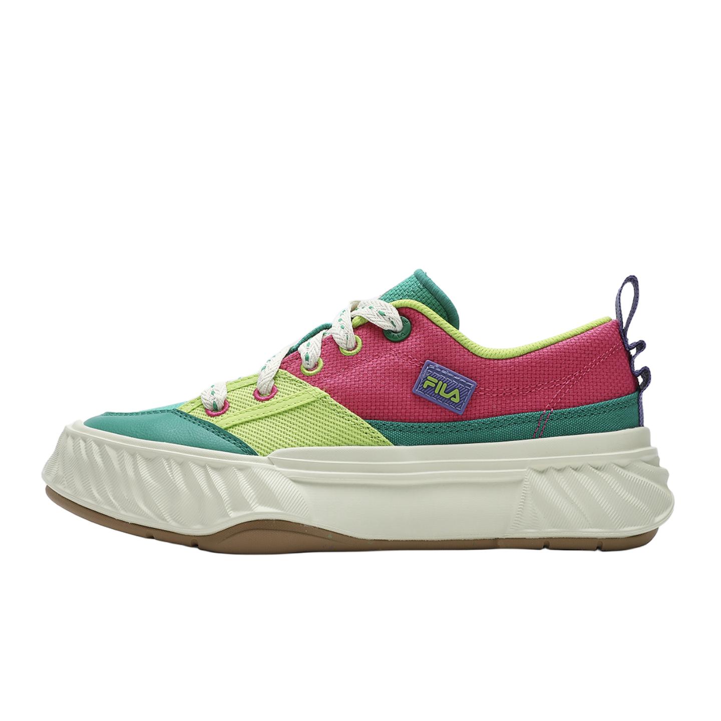 

New FILA Fosso Chuanxing Shoes Abrasion Resistant Low top Canvas Shoes Women s Green Pink F12W422304FBT 37.5