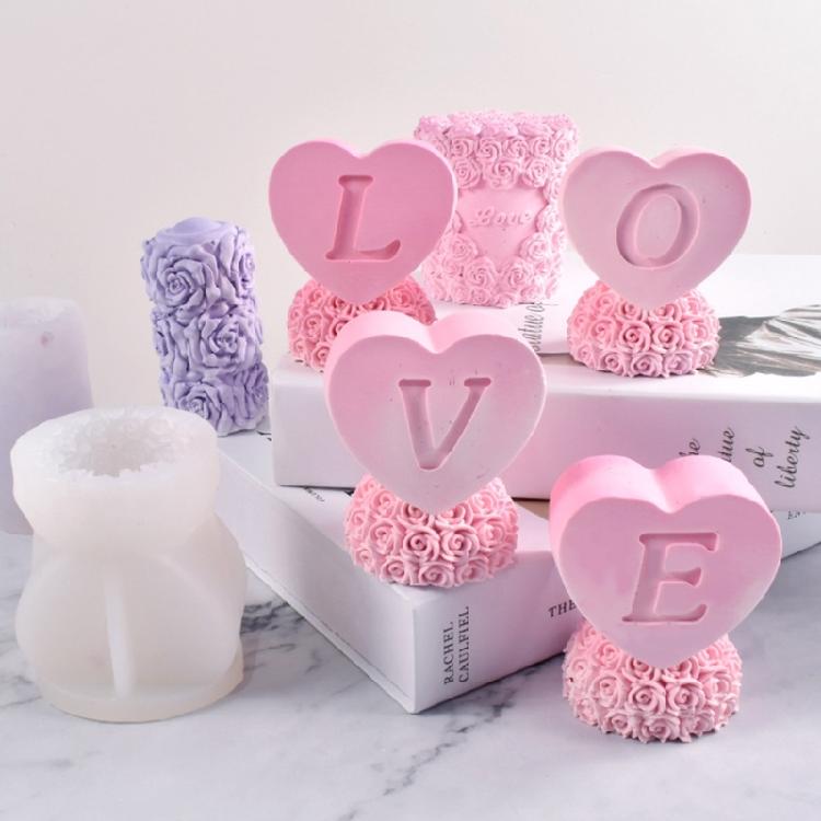 Valentine's Day Candle Silicone Mold for Handmade Chocolate Decoration Mould