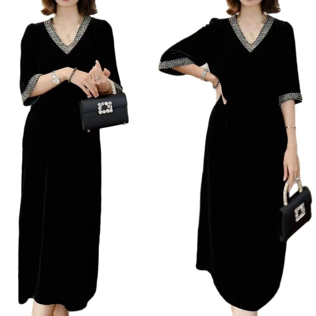 2026 High-End Slimming Spring & Autumn Popular Light Luxury Dress for Mothers