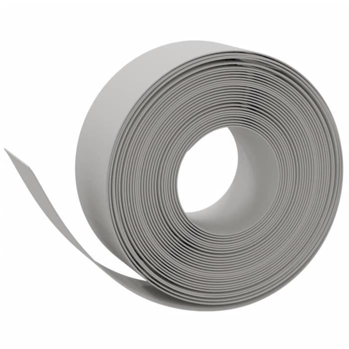 VidaXL Bordures de jardin 2 pcs gris 10 m 20 cm polyéthylène 3155452