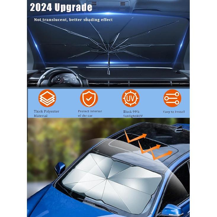 Pincuttee osłona przeciwsłoneczna do pojazdu 1 sztuka, przednia szyba samochodu osłona przeciwsłoneczna, składana osłona przedniej szyby samochodu, odblaskowy daszek blokujący promieniowanie ultrafioletowe