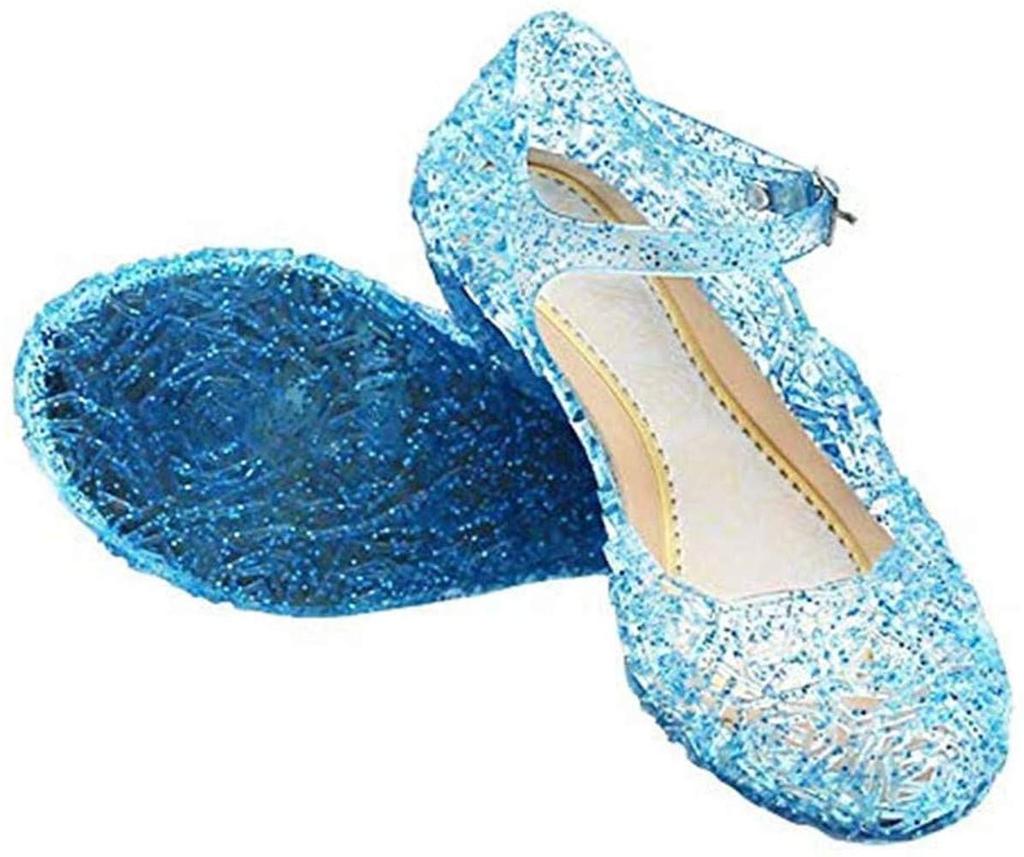 Sandales en Caoutchouc Chaussures en Caoutchouc pour Enfants Style Princesse Cendrillon Pantoufles de Verre Lanières Chaussures de Princesse Étincelantes Chaussures pour Enfants Parfaites pour Halloween Cosplay