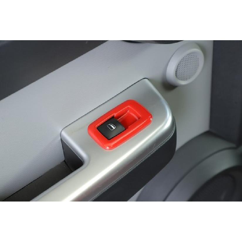 Red Inner Window Switch Knob Lift Panel Cover Decor Trim For Dodge Nitro 2007-12