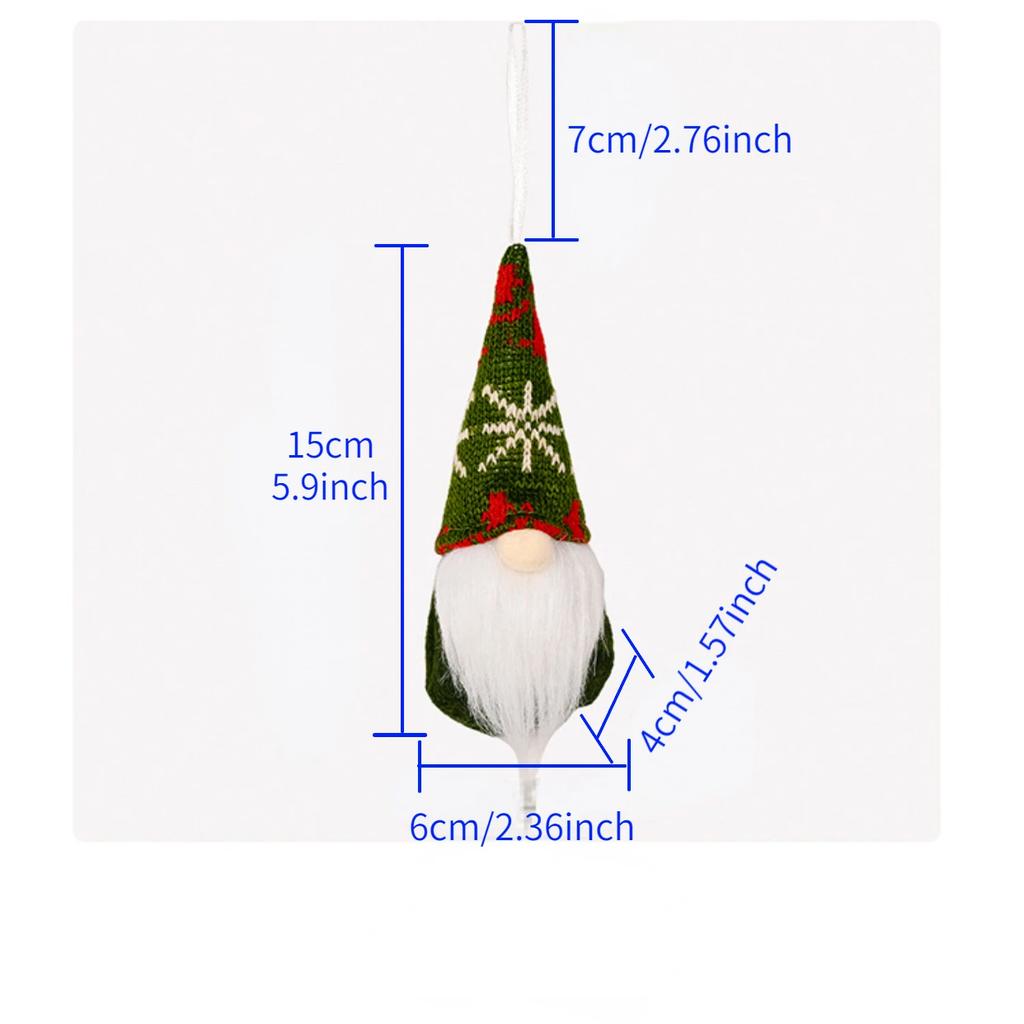 3Pcs Faceless Knitted Gnome Dolls Christmas Tree Ornaments Holiday Home Decor Gifts