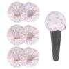 100Pcs Non Woven Disposable Microphone Cover Accessory for KTV Interview Stage Performance(White with Red Dot )