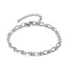5pcs/Lot 17-22cm Gold Plated Stainless Steel Paperclip Cross Link Chain Bracelet Women Handmade DIY Charm Jewelry Making