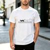 Cat Piano Graphic Crew Neck T Shirt Unisex Music Note Print Short Sleeve Cotton Tee Casual Streetwear Funny Animal Top Daily Wear