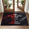 Tappeto in Velluto Cristallo Design Rugby Galles Tappetino Decorativo Morbido per Camera da Letto Ingresso