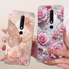 For Nokia 6 2018 Clear Case Cover Aesthetic Luxury Cute Cat Fashion Butterfly Funny Painted Phone Casing