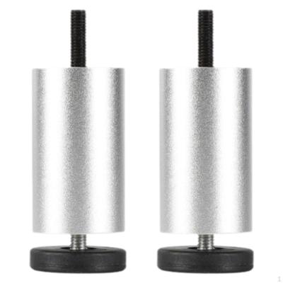 2 Pieces of Adjustable Furniture Sofa Legs Round Oxide Aluminum Alloy Leg Replacement for The