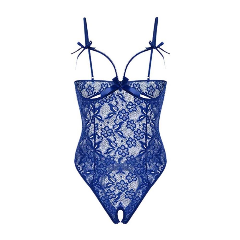 Open Crotch Lace Bow Bodysuit Mesh Hollow Lace Sling Nightwear Sweet Women Underwear  Gifts
