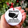 2024 Solar Eclipse Decoration Acrylic Path of Totality States Ornament Total Solar Eclipse Round Pendant Astronomy Lovers Keepsake Gift