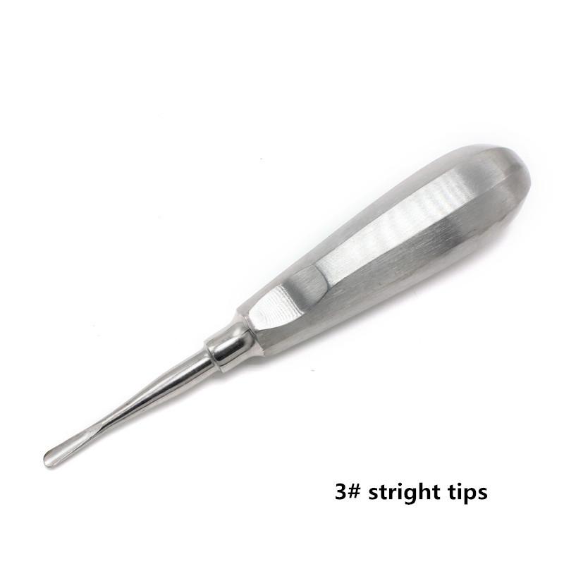 1Pc Dental Extraction Elevator Stainless Steel Tooth Dentist Tool Stright Curved Root Elevator Minimally Invasive Dentistry Tool