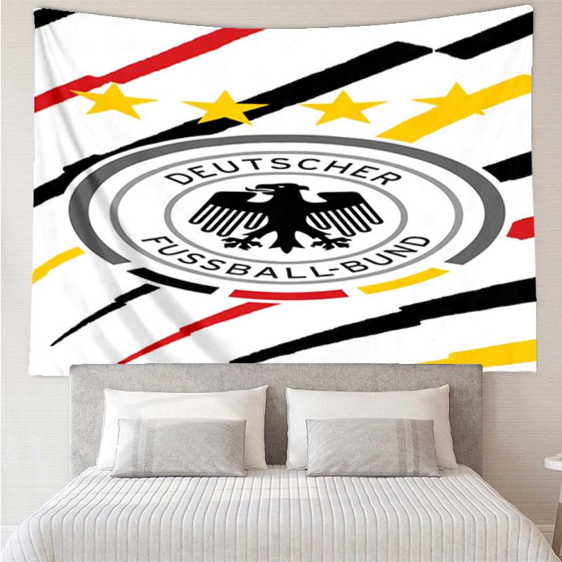 1 Stück Deutscher Fußball-Emblem Gedruckte Wandteppich Raumdekoration Wandbehang für Wohnzimmer Schlafzimmer, Studentenwohnheim, Geburtstags- und Weihnachtsgeschenke