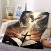 Jesus Embracing Art Pattern Decorative Throw Blanket for Sofa, Bed, Home Decor, and Office Space