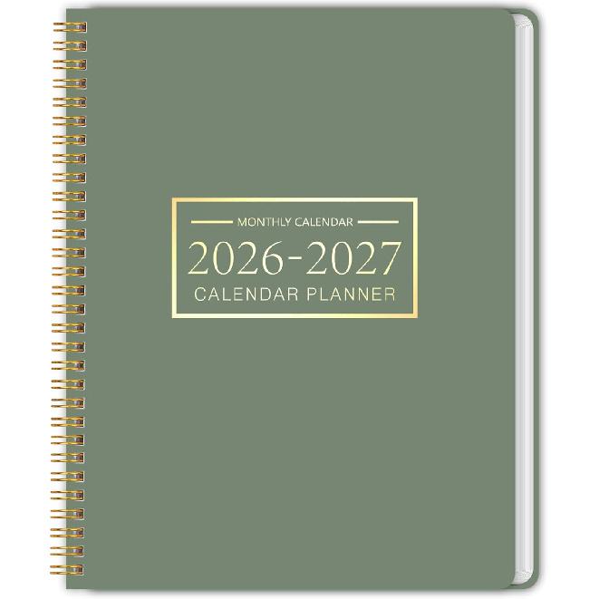Monthly Planner 2026-2027, 2026 Calendar 24 Months Planner, Jan 2026 - Dec 2027, 8.6 x 11 , Academic Calendar Hard PVC Cover with Spiral Bound, A4 Jan 2026 - Dec 2027