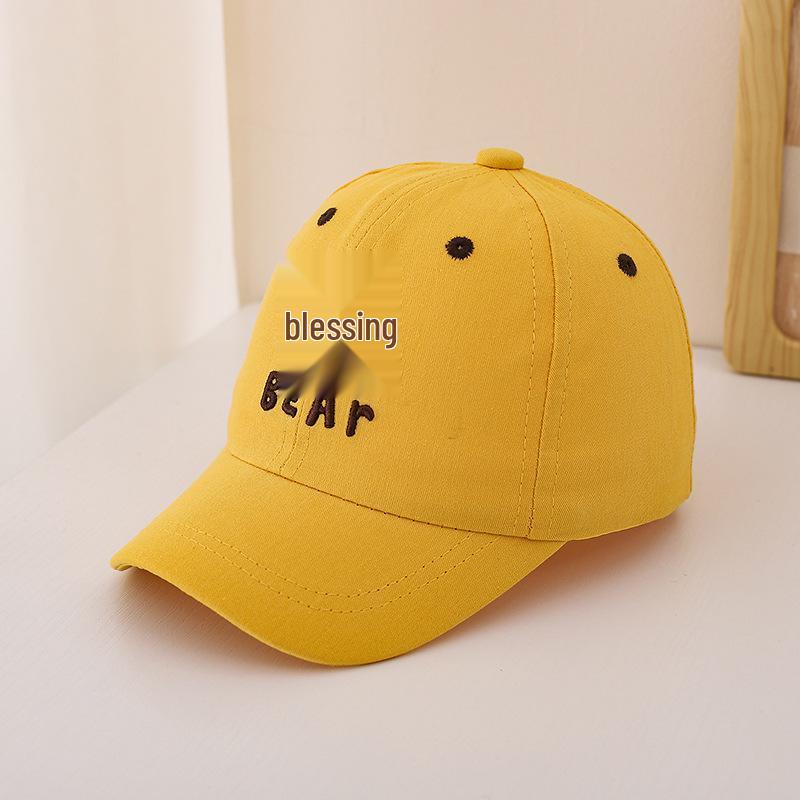 Korean Cartoon Bear Baseball Cap for Kids - Spring Sunshade Hat for Boys & Girls