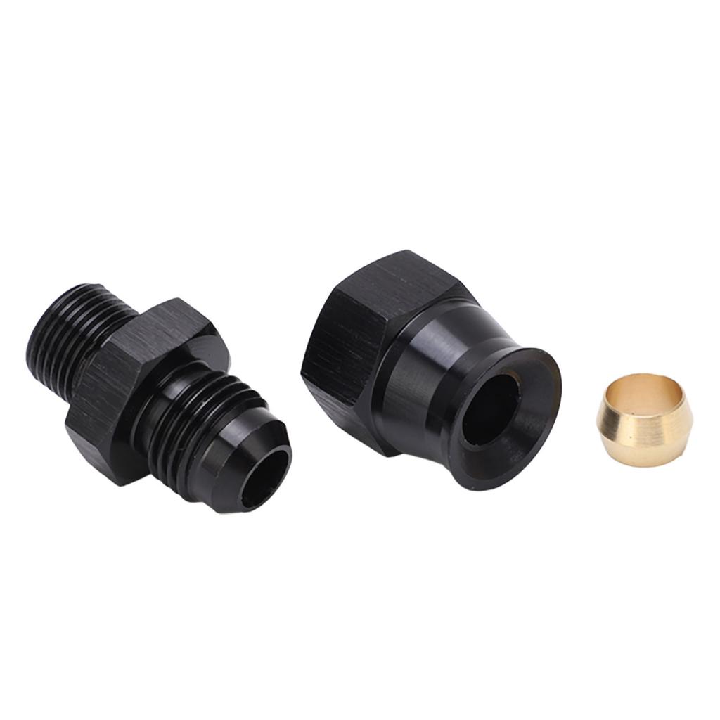 4PCS AN6 Adapter Male Thread Aluminium Alloy  Age Proof with Brass Ferrule for Liquid Gas   Oil