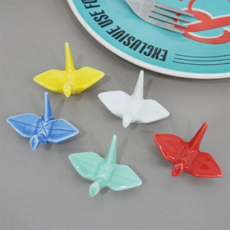 Minimalist Origami Crane Chopstick Rests (5 pieces) (1 set)