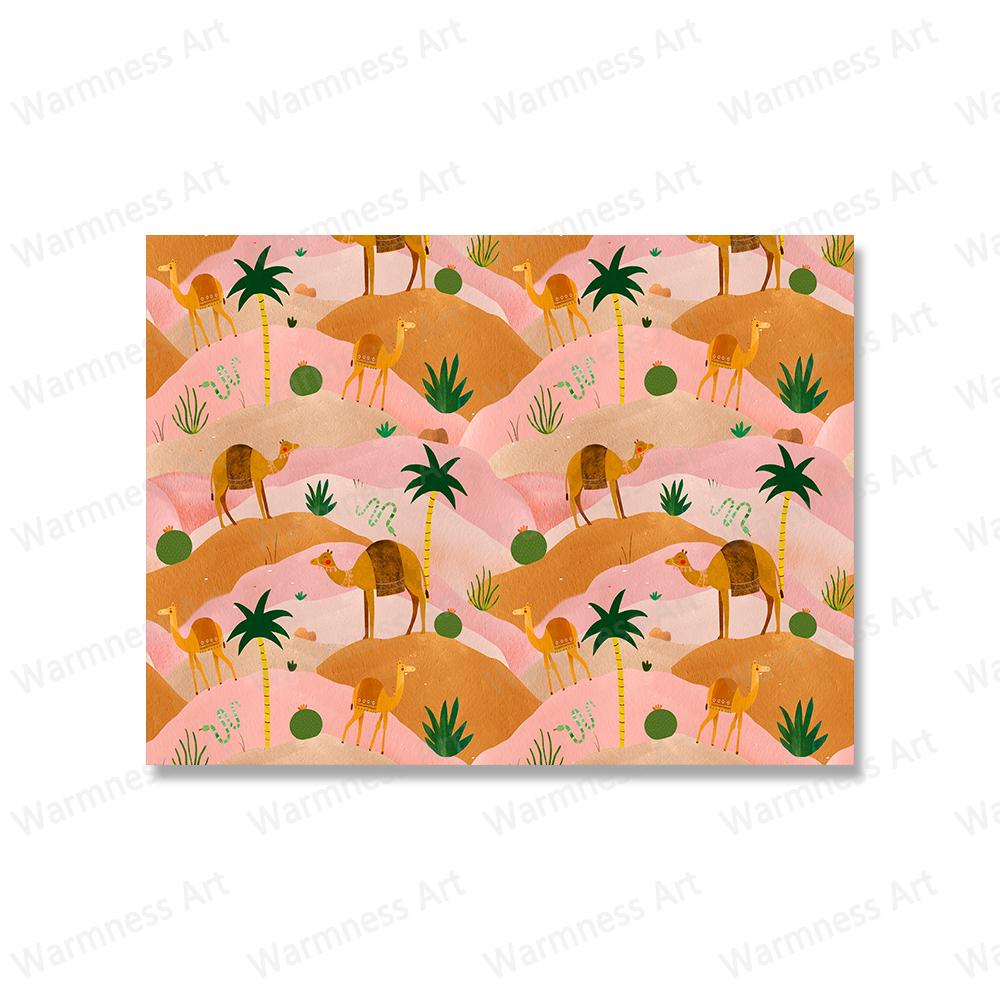 

Тропические джунгли Растение Тигр Леопард Верблюд Настенная живопись Холст Картина Девушка Пальмовая роща Марракеша Постер Печать Картины Домашний декор 21x30cm No Framed синий