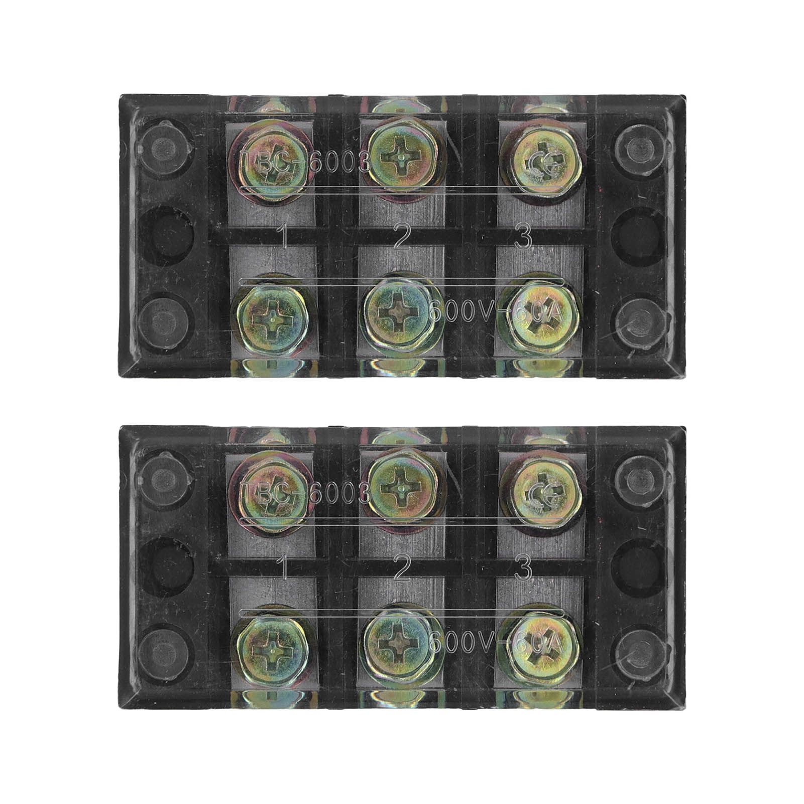 

Клемна колодка з подвійним рядком гвинтових затискачів для дроту Клемна колодка з прозорою кришкою для освітлення мостів 60A