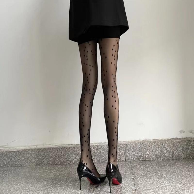 Stars Stockings New Sexy Fish Net Stocking Club Party Fishnet Tights Mesh Anti-Snagging Girls Calcetines Pantyhoses Suspenders