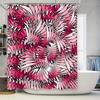 GAEColorful Shower Curtain, Modern Bath Decor, Printed Waterproof Fabric Red Pink White Black Pattern, Size 180x240cm