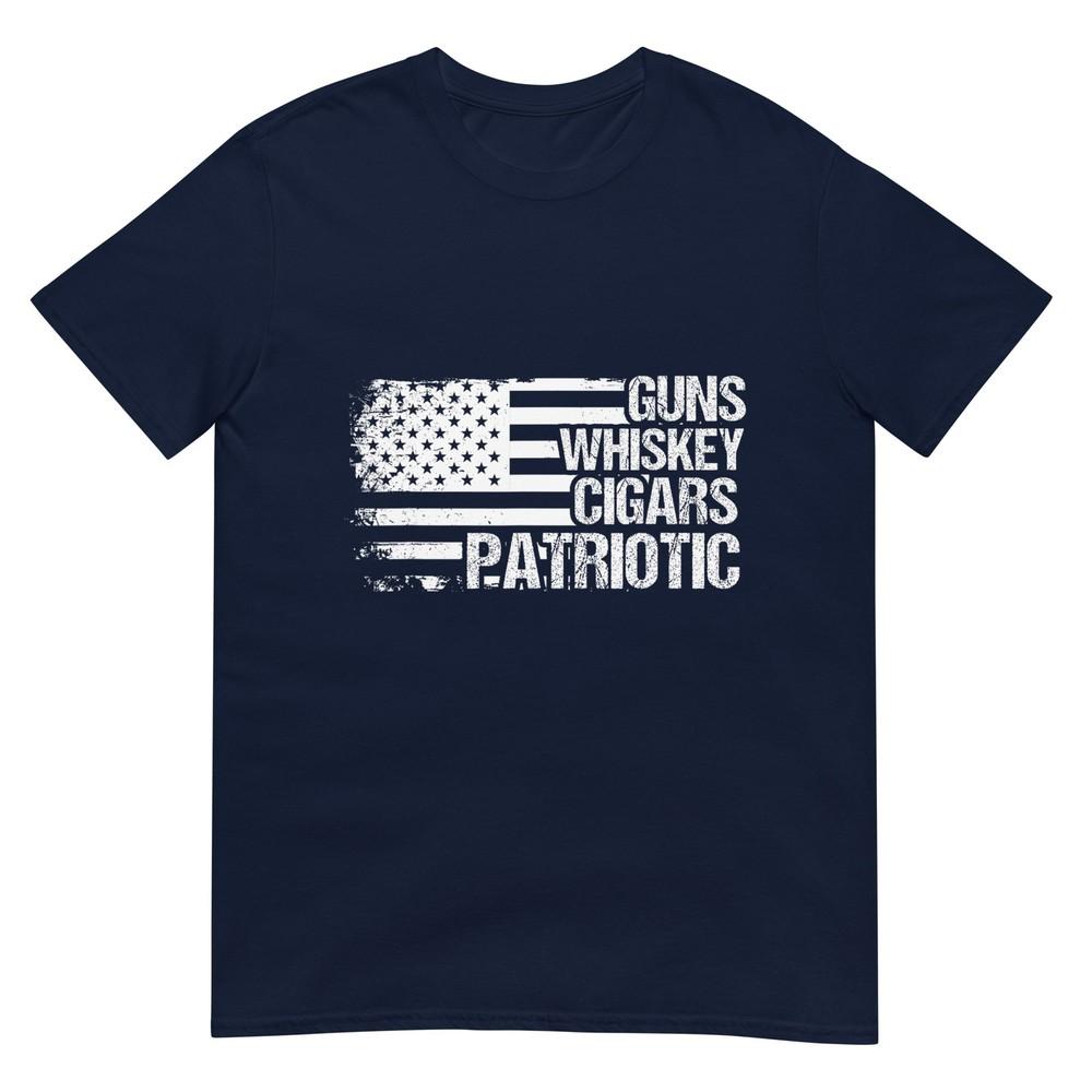 Guns Whiskey Cigars Patriotic Usa Tshirt For Unisex S