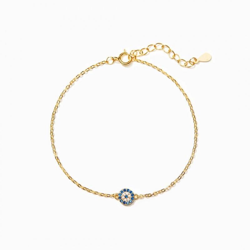 

Blue Evil Eye Charm Bracelet: Retro Exquisite Jewelry in Japanese and Korean Style - Perfect Tourist Souvenir