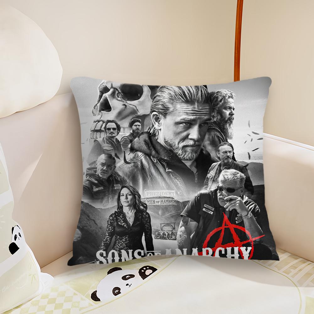 Hot Tv S-Sons Of A-Anarchy Pillow Case Living Room Sofa Cushion Cover Suitable For Home Bedroom Room Decoration