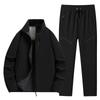 Unisex Fleece-Lined Softshell Rain Suit: Warm Winter Two-Piece Set