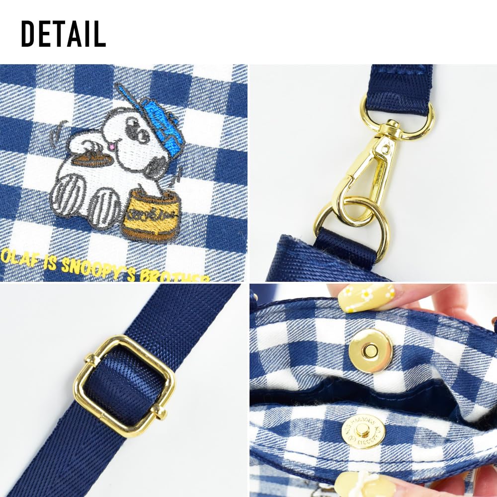 Marimo Craft Flat Shoulder Bag, NV Check, Olaf SN SPMS-161