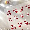 3D Valentine' s Day Love Heart Nail Art Sticker Red White Cross Stars Self-Adhesive Nail Decals 8*10cm Kawaii Heart Nail Sticker