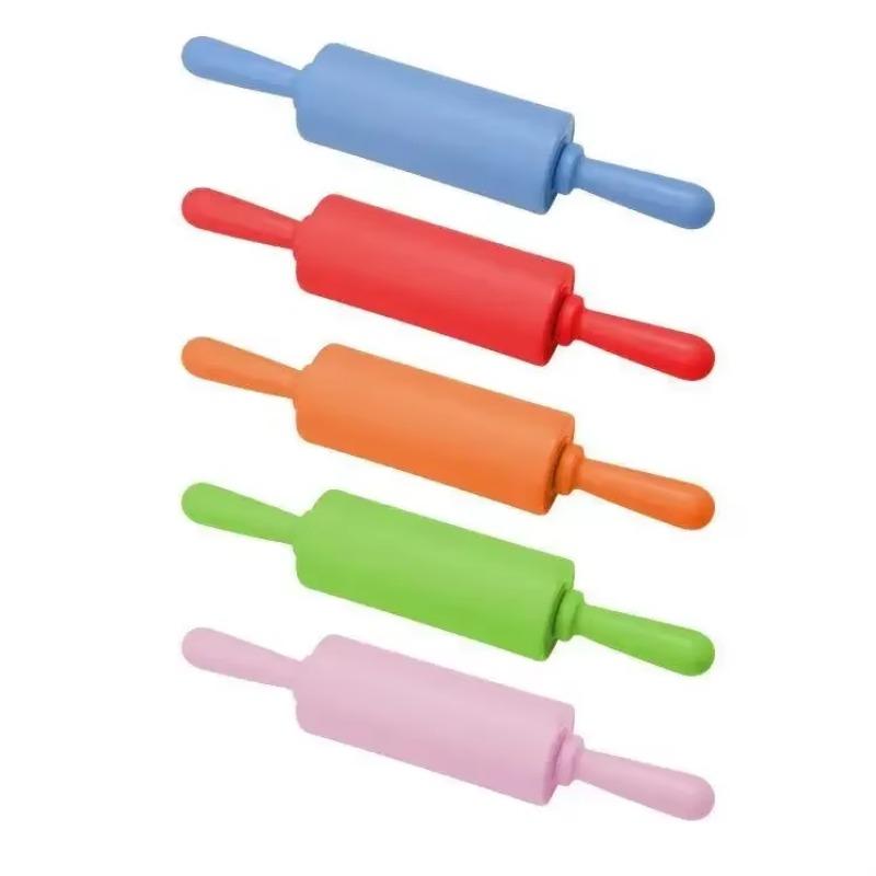 Plastic Rolling Pin Household Small PP Handle Roller Dumpling Rolling Stick Children's Mini Dough Stick Baking Tool