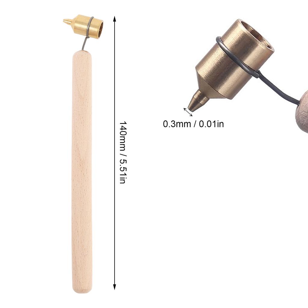 Feinlinien-Malstift mit 0,3 mm Spitze, Kupferfarben, Holzfarben-Applikator für Stoff, Holz, Metall und Leinwand