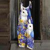 Women's Romper Print Casual Loose Cotton Linen Overalls