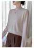 Luxury Women's Cashmere Half-High Collar Sweater, Light and Skin-Friendly, Perfect for Autumn and Winter