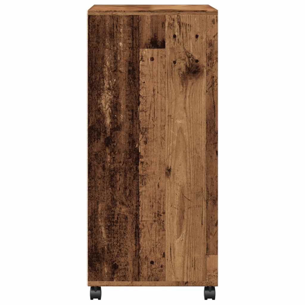 Mobile Cabinet with Rustic Wood Effect 55 X 40 X 91 Cm Engineered Wood