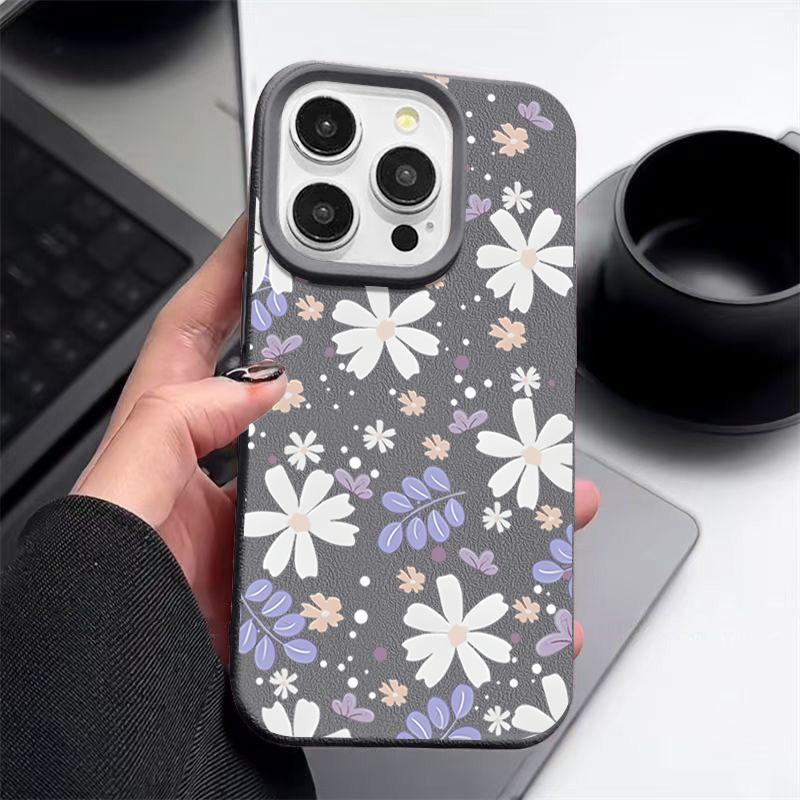 Etui ze wzorem kwiatów na iPhone 16 Pro Max 15 14 13 12 11 Wstrząsoodporne Smukłe Miękkie Silikonowe Etui Cover